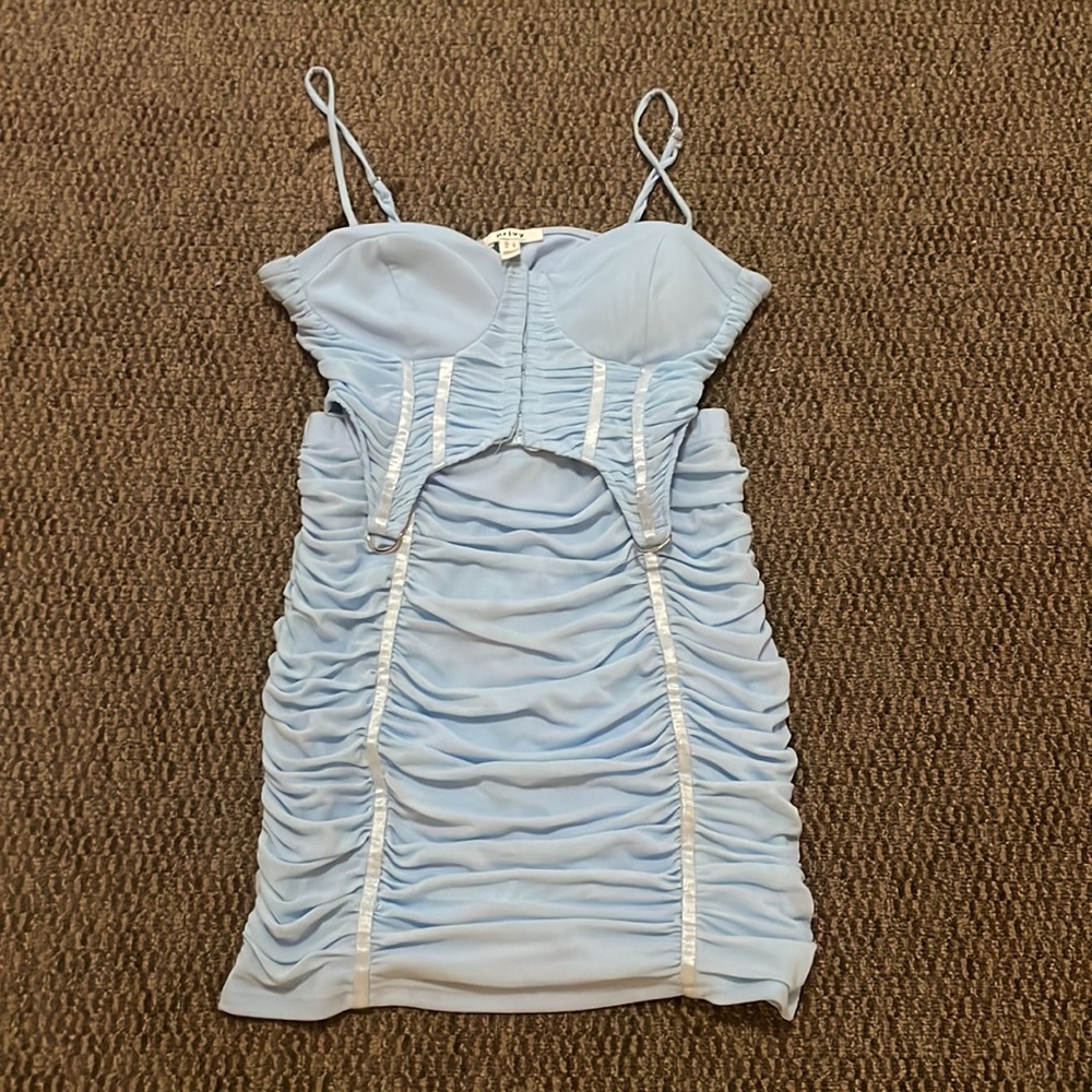 Blue skirt set